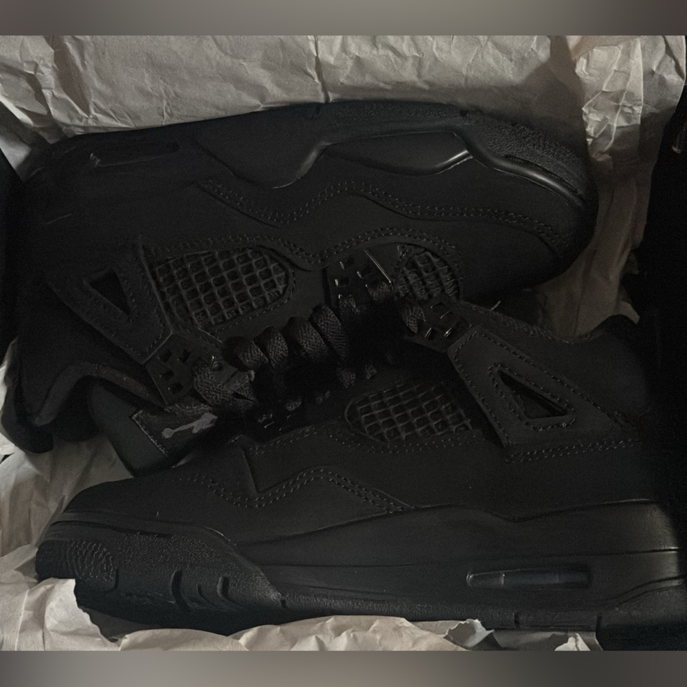 Youth Size 4 JORDAN BLACK CATS